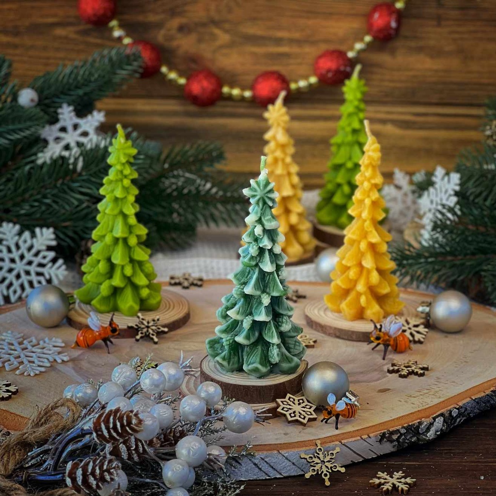 Свічка "Ялинка з зорею"