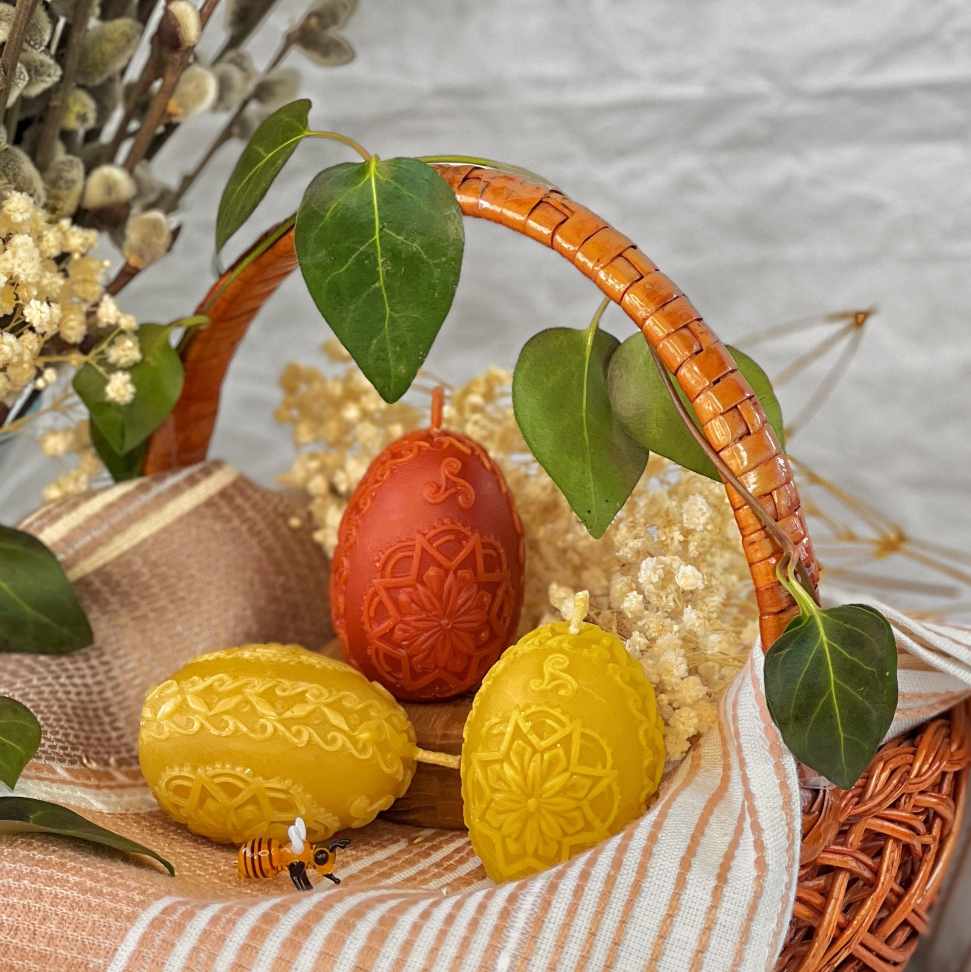 Свічка "Яйце восьмикутна квітка"