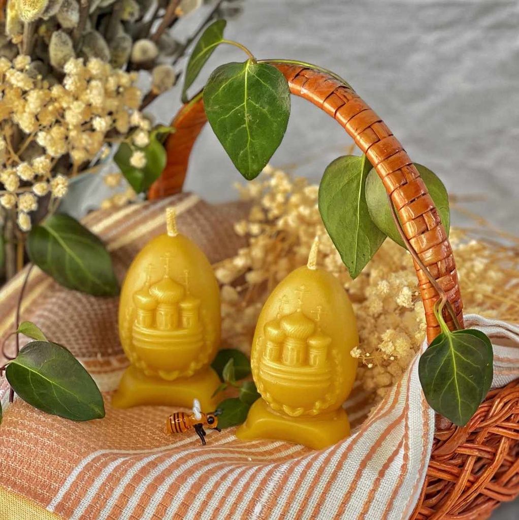 Свічка "Яйце з храмом"