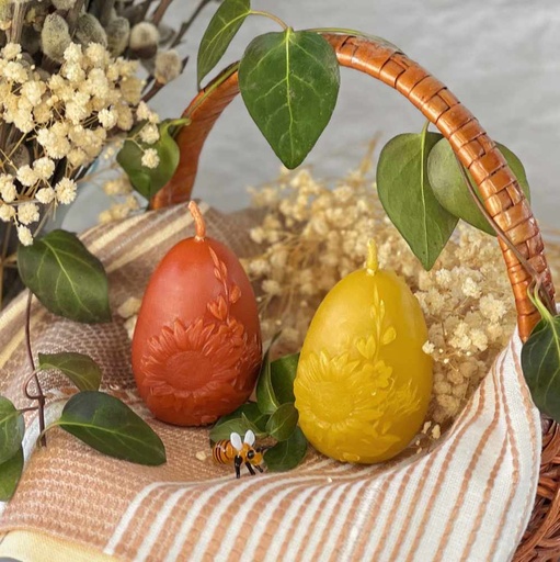 Свічка "Яйце з соняхами"