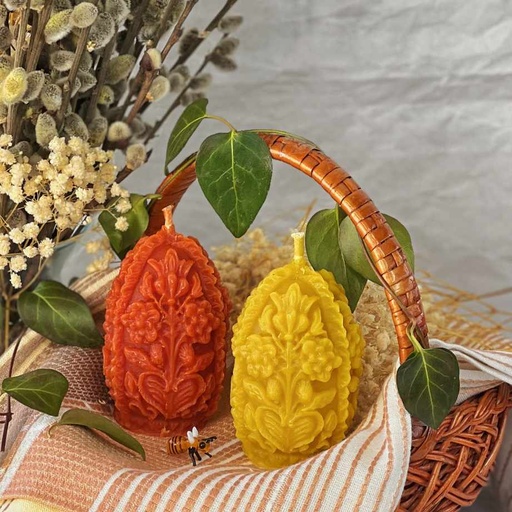 Свічка "Яйце з квітами велике"