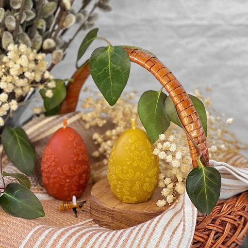 Свічка "Яйце з квітами мале"