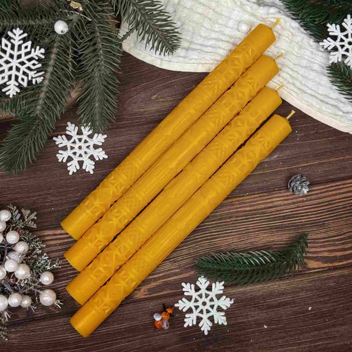 Свічка столова "З хрестом та колосками"