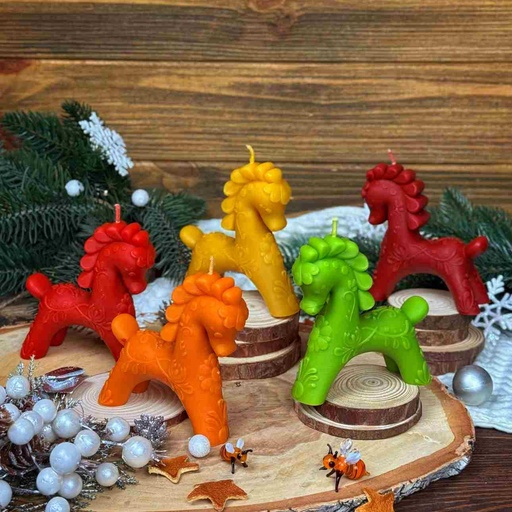 Свічка декоративна "Коник з візерунками"